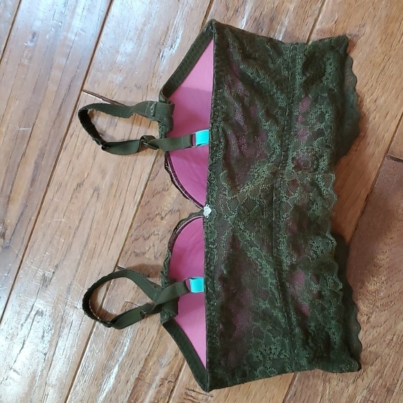 Pink by Victoria's Secret green Lace Bralette - Picture 3 of 7